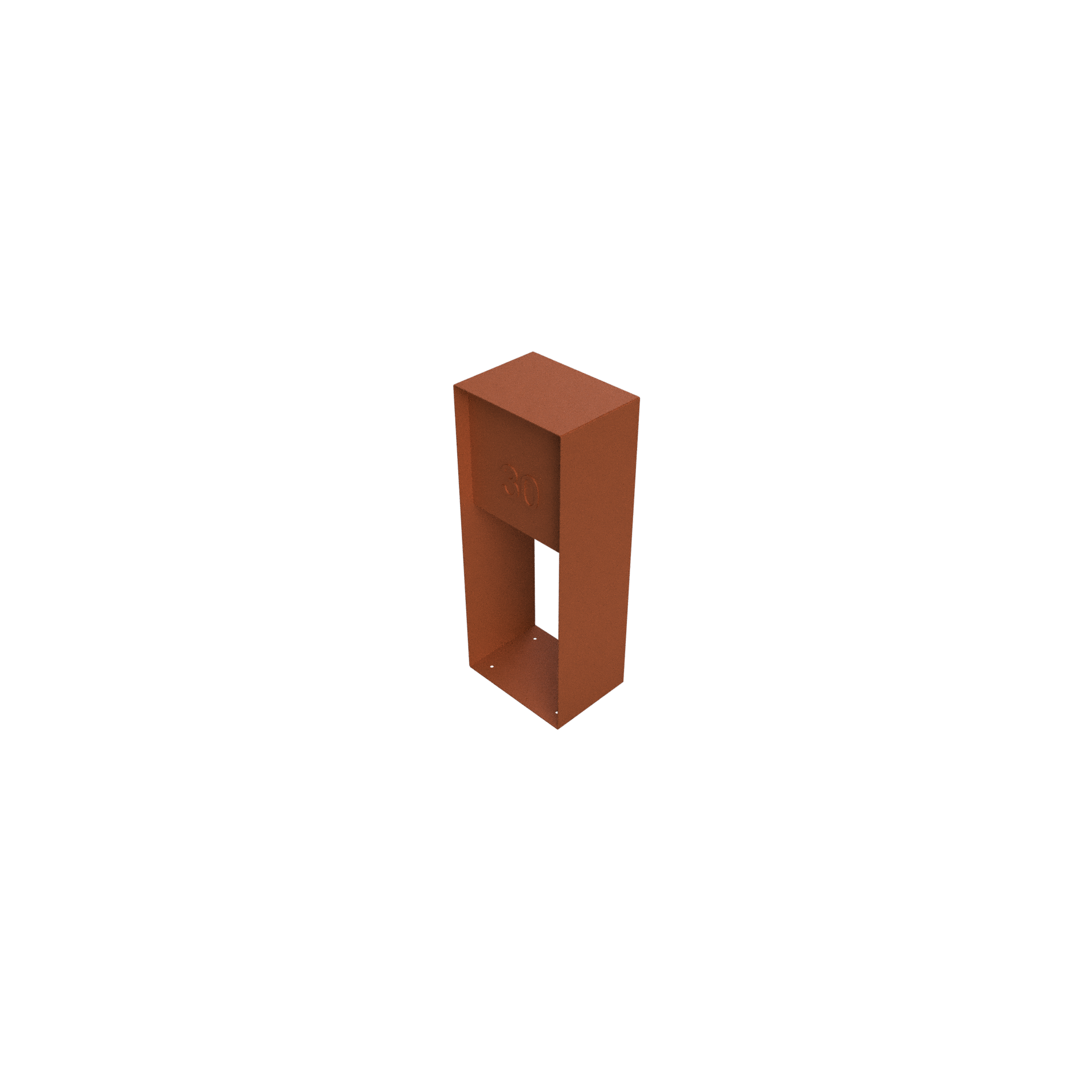 GC-LB-002 / Architectural Corten Steel Letterbox